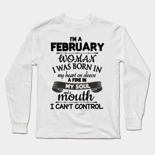 I'm A February Woman Happy Birthday To Me You Mommy Daughter Long Sleeve T-Shirt